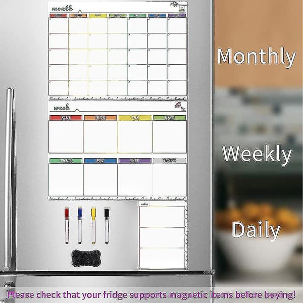 42.530 cm Månadsplanerare Whiteboard Kalender Månadsplanerare för Väggplanerare Torra Planeringstavlor-FA-