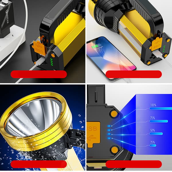 Erittäin kirkas kädessä pidettävä LED-kohdevalaisin taskulamppu tehokas-FA-