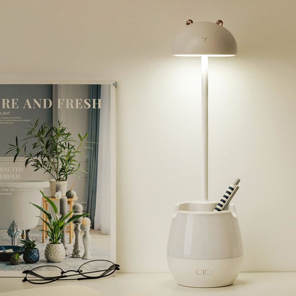 2 i 1 LED-skrivebordslampe + nattlys, 5 lysstyrkenivåer