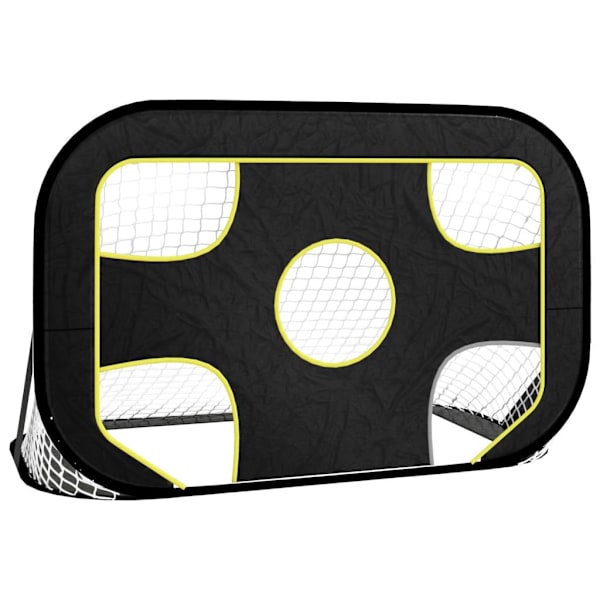 vidaXL Jalkapallomaali ampumakangas 120x80x80 cm polyester Svart 1300