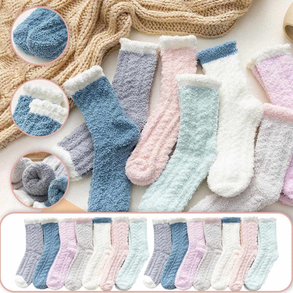 Sockor - Varma & fluffiga MultiColor MultiColor 2-Par