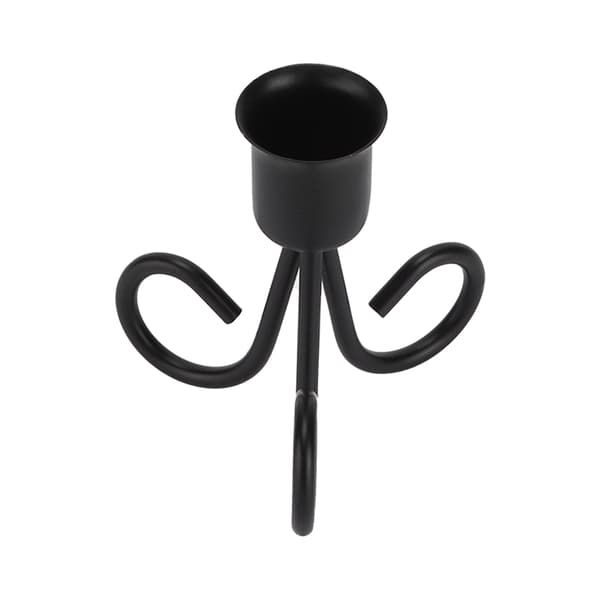 Nordic Retro Geometric Iron Candlestick Aromatherapy Candle Holder Black Home Decor-FA-