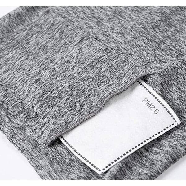 Multifunktionel Bandana med Filterlomme Grå Grå Grey