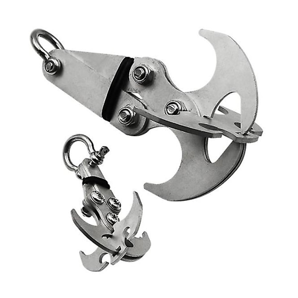 HHL 2 st Grapple Hook Multifunktionell Klo av Rostfritt Stål för Utomhusklättring Multifunktionell Gravitationskrok Grapple Gravity Climbing Rope Hook