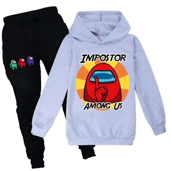 Among Us Barn Baby Drenge Pige Hoodie Joggingbukser Sæt Z Rød 100 Red