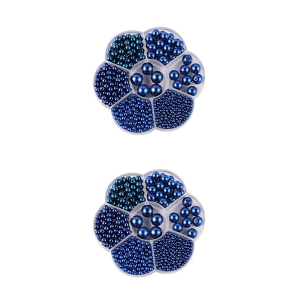 1/2/3/5 1150 st DIY-pärlor för att göra vackra smycken blå blue 2PCS