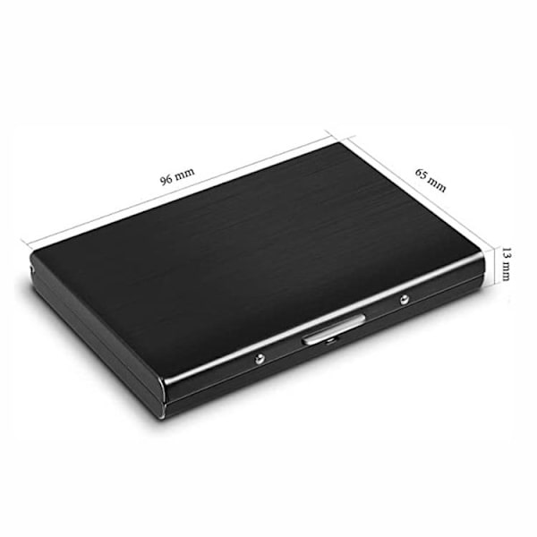 RFID-kortholder i aluminium - på lager Svart