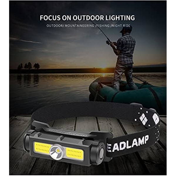 Kraftfuld 1000 lumen pandelampe, genopladelig LED-pandelampe