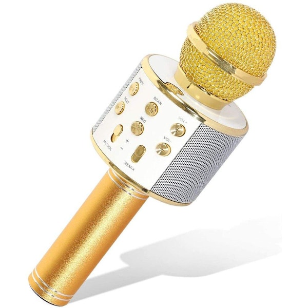 Karaoke mikrofon med højttaler og Bluetooth gold 320