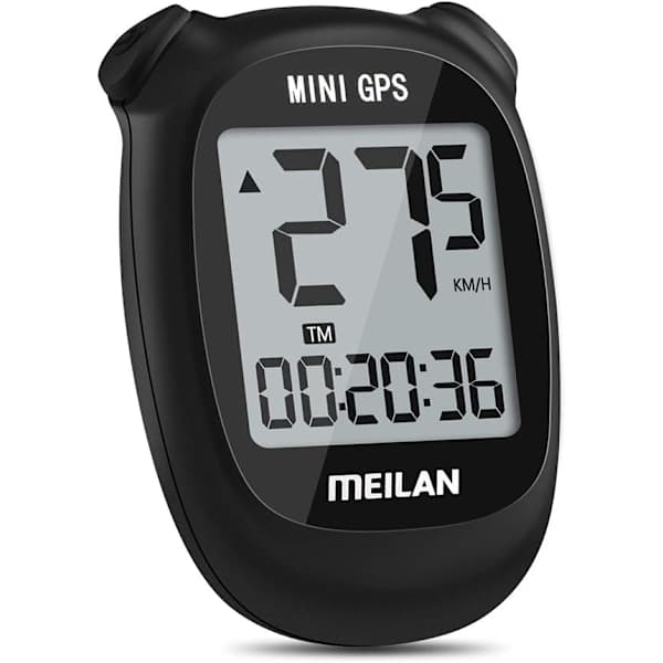 M3 Mini GPS Bike Computer, Wireless Bicycle Odometer and Speedometer IPX5 Waterproof Cycling Computer with LCD Screen Black-FA-