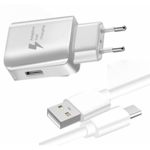 Pakke med oplader + kabel til Samsung Galaxy A22 5G Hurtigoplader Ultrakraftig og hurtig NY GENERATION 3A med USB-C-KABEL