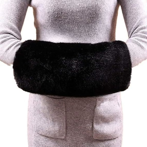 Fuskpäls handvärmare dam varm fuskpäls muff 20*35CM svart