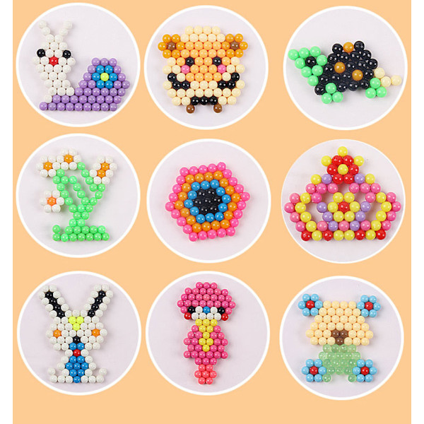 Waterbeads-låda XL med 8000 vattenpärlor i 34 färger, rosa