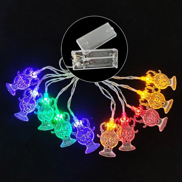 2m 10LED LED-lyskæde Ramadan lanterne MULTICOLOR 2M - Perfet