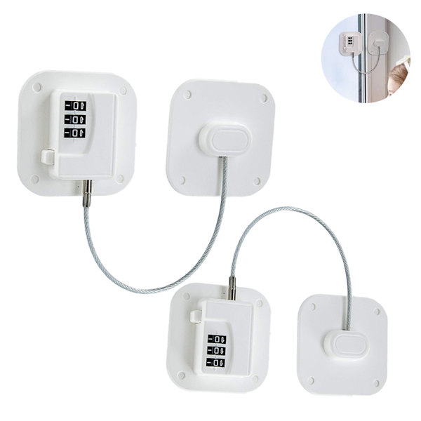 2-pack Kylskåpslås - Heavy Duty Kombinations Kylskåpslås