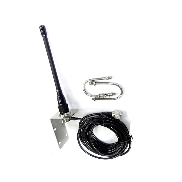 VHF Marinantenne 156-163MHz Gummi Vandtæt Mastantenne Med 5m RG-58-kabel Til Båd Sejlbåd Y