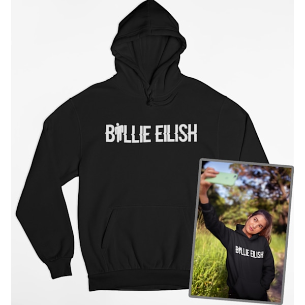 Billie Eilish teksti musta Huppari huppari paita 480 Large