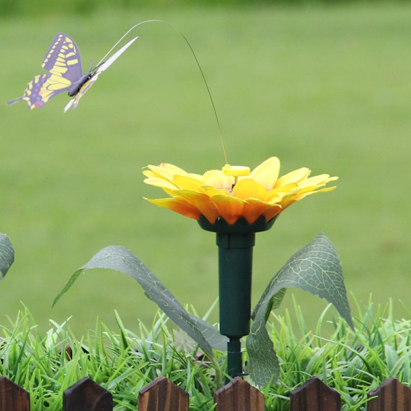Solcelledrevet Dansende Flade Sommerfugle Flyvende Kolibri Haveplanter Blomster Stake Have Græsplæne Dekoration Mix Farve Hummingbird Mix Color