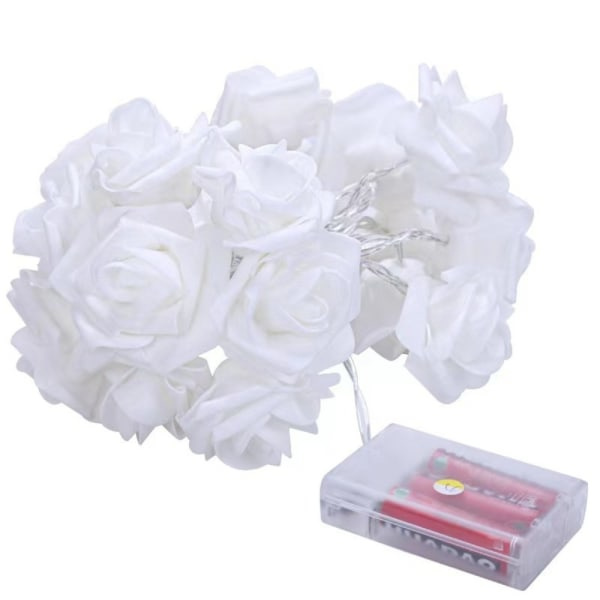 LED-rosblomsljussträng Fe-strängljus VIT vit