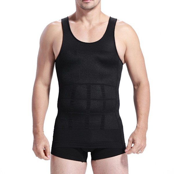 Formende Undertrøje til Mænd / Korrigerende - Vælg Farve! Sort XXL Black XXL (Svart)
