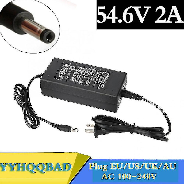 54.6v 2a lader for 48v li-ion batteri lader DC-uttak/kontakt for 48v 13S litiumbatteri Ebike [kk] AU