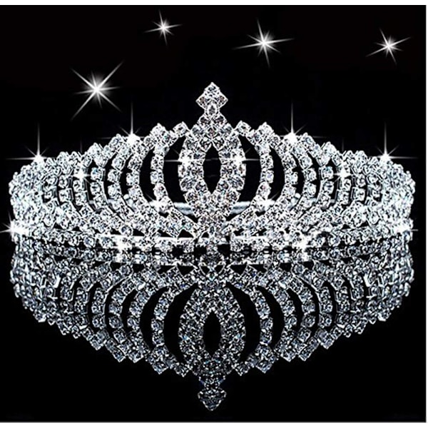 Nyhet Prinsess Tiara Sparkle Kristall Rhinestone Barnkrona