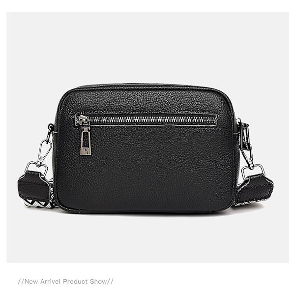 Crossbody taske Dame Læder Lille skuldertaske med lynlås khaki