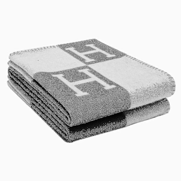 H-filt Puter Faux Ull Cashmere Pledd Sofa Teppe - Perfekt Gray