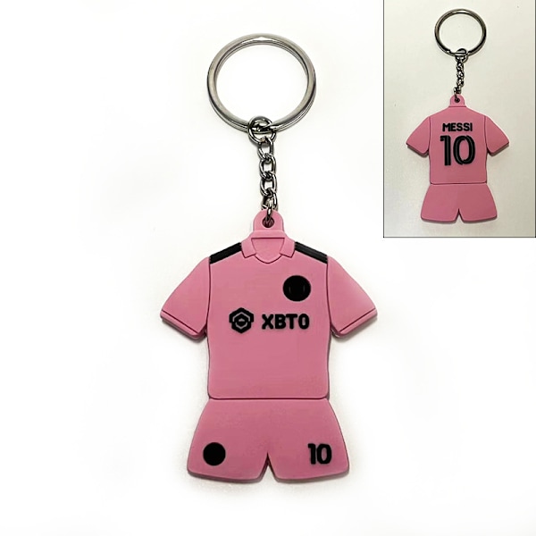 Gos- Fotballklubb VM Landslag Emblem PVC Mini Jersey Nøkkelring Miami Messi