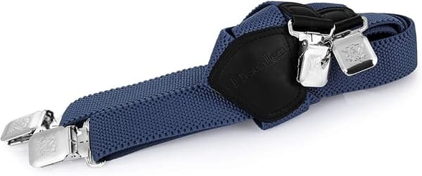Kraftige 4 cm brede seler med metalklemmer til mænd og kvinder - Blå-FA-