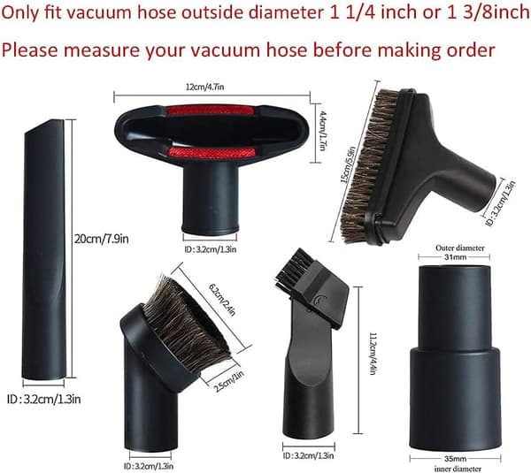 6-piece set for 32mm and 35mm hole vacuum cleaners.-FA-