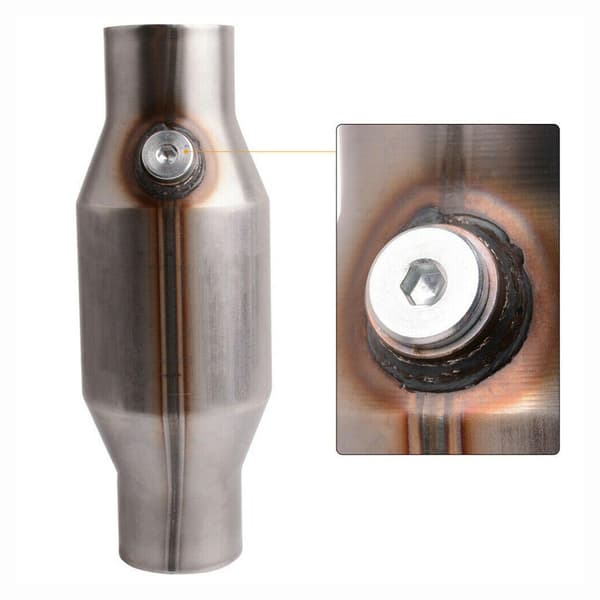 Passer for Epa 2,5\" universell katalysator i rustfritt stål med O2-port-FA5-