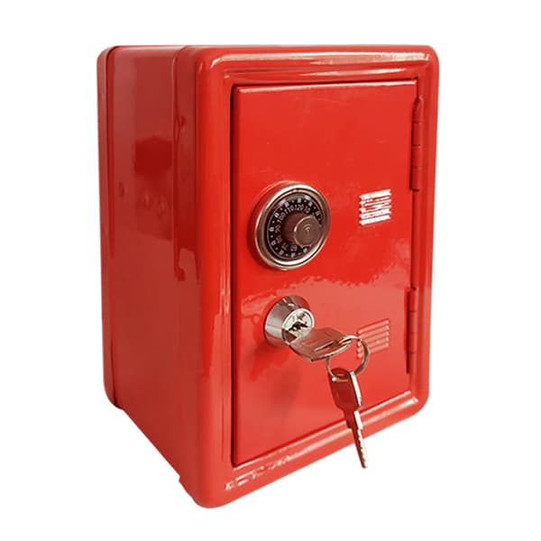 Sparesafe (rød), ca. 12 x 10 x 18 cm, egnet for barn-FA-