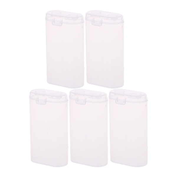 5 st 2X18650 batterihållare för case 18650 batteriförvaringslåda Uppladdningsbart batteri Power Plastfodral Gör-det-självtillbehör