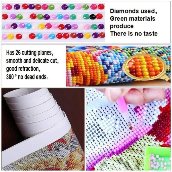 30x40cm Vuxna Barn 5D DIY Set - Lila Tulpan