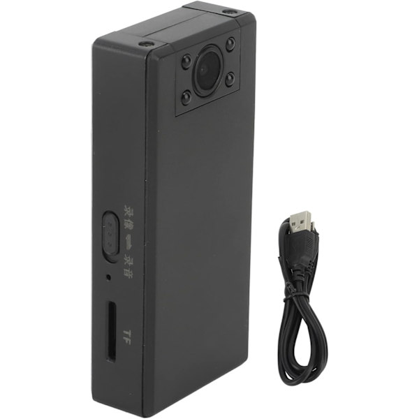 Minikroppskamera, bærbar ryggklipskamera HD 1080P Minikamera Videoopptaker Bærbar utendørs sportskamera for løping Hund Promenader Fotturer Fiske