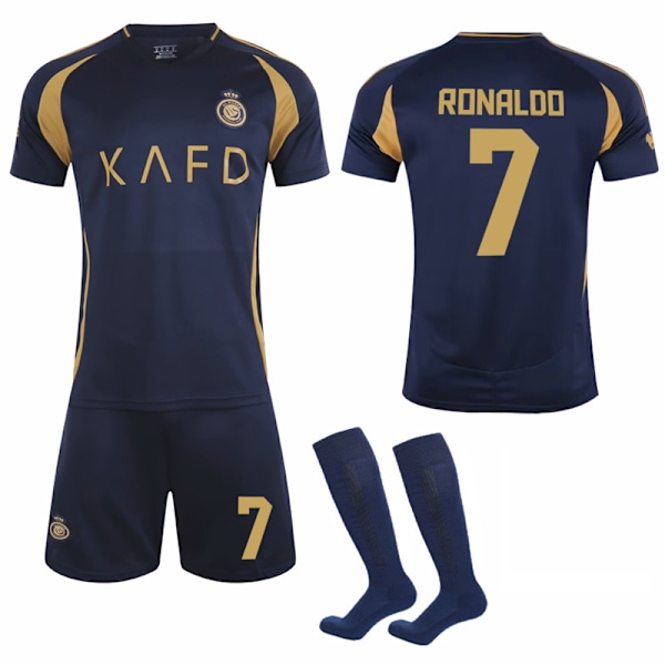 2024-2025 Al-Nassr FC Hjemmebanetrøjer Børn Voksne Fodboldtrøjer Nr 7 Ronaldo 20