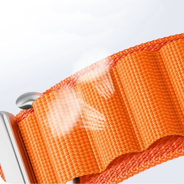 Alpine Loop Nylon Rem til Apple Watch 49mm 42mm 44mm 45mm 41mm 40mm 38mm Rem til iWatch Series Ultra 2/SE/9/8/7/6/5/4/3 Orange 42mm 44mm 45mm Orange