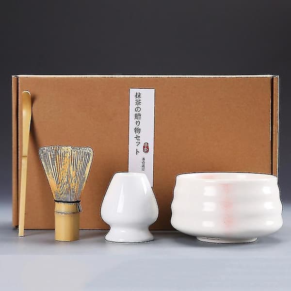 4st/set Traditionellt Matcha-set Bambu Keramik Matcha-skål med visp BY-FA- 4