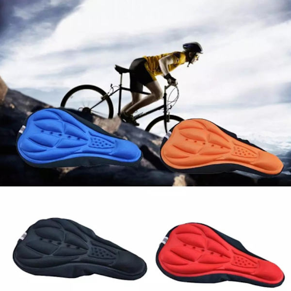Pyörän Satulaistuimen Mountain Bike Pyöräily Paksuuntunut 4D Geeli Pad Tyynyn Peite red