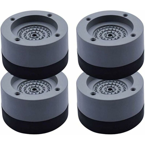 4 stk Anti-vibrationsdyser Universal Vaskemaskine Anti-vibrationsdyser Fod Stabilisator Sokkel til Vaskemaskine Køleskab
