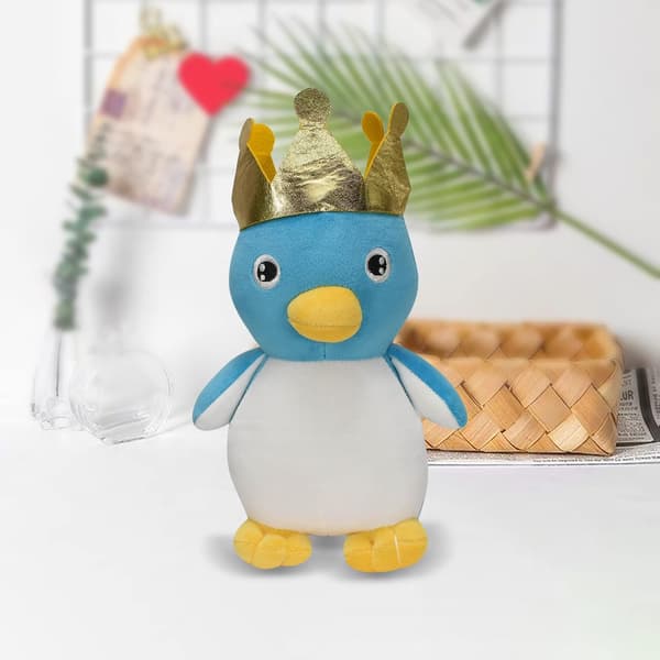 Super All Star Collection Bros Penguin King Pehmolelu kruunulla ja viitalla-FA-