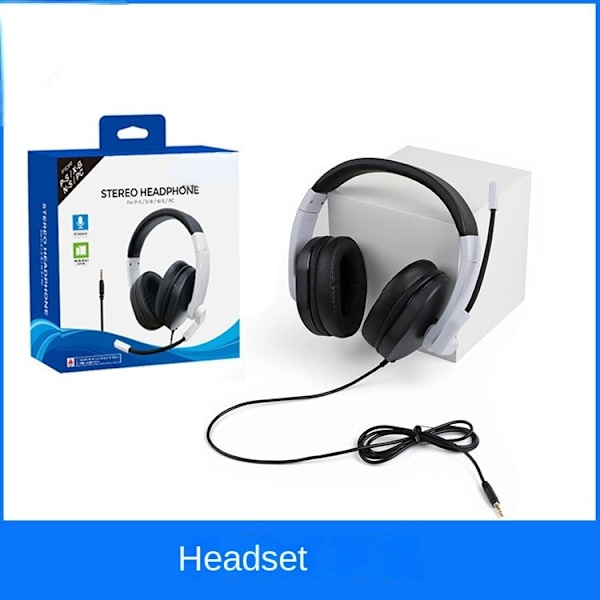 Headset med kabel til PS5 - Mikrofon til PS4/Switch/One/360/PC - Universal