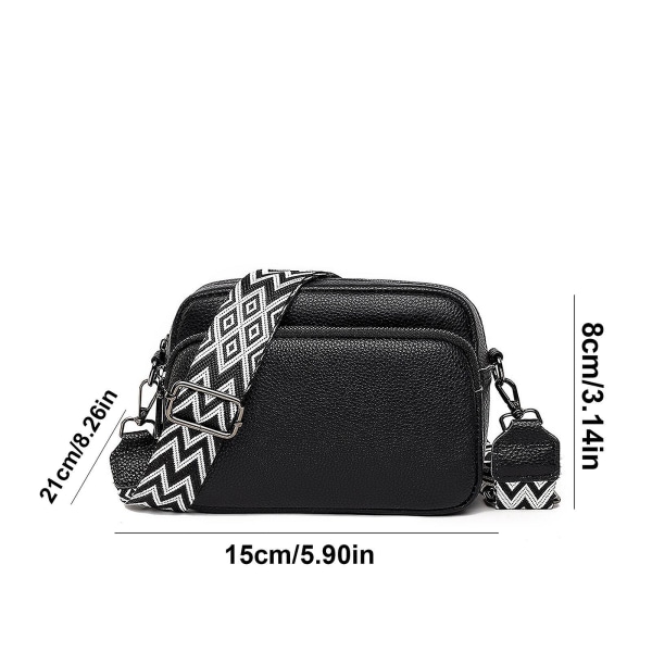 Crossbody-veske Dame Lær Små Skulderveske med Glidelås green