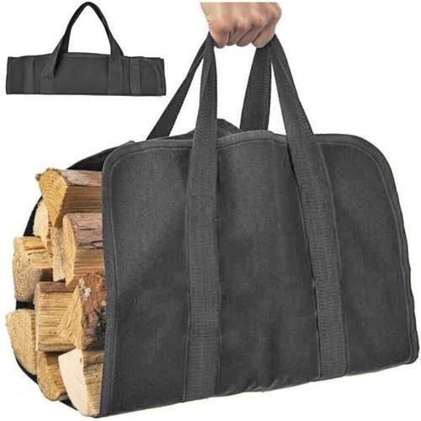Vedväska / Vedkorg - Väska för ved black 220