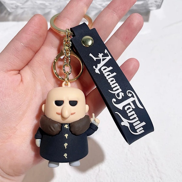 Onsdag Addams Nyckelring Dock Skräck Husdjur Handdocka Nyckelring Tillbehör Väska Hänge Pojke Flicka Present - spot sales 12