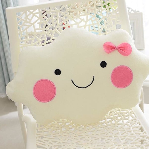 Molnformad dekorationskudde, Smiley Cloud Cushion Body Pillow Mjuk plysch