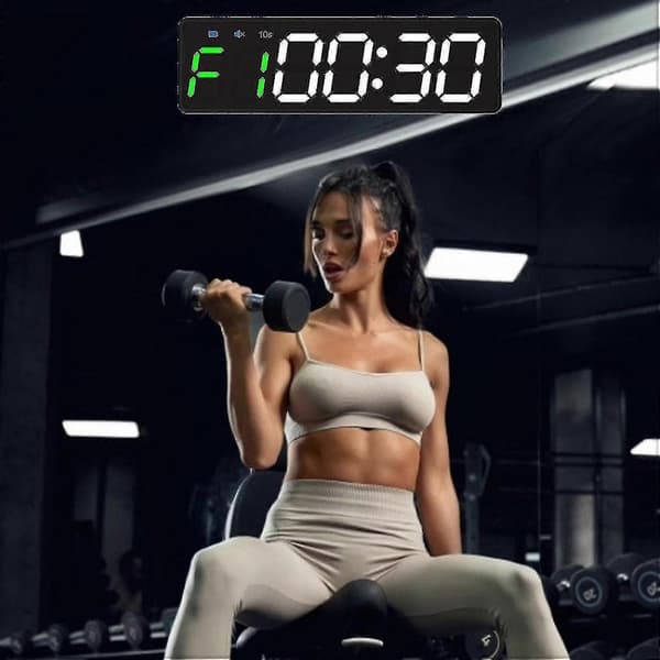 Digital gymtimer med nedräkning, stoppur och intervalllägen för träningspass-FA-