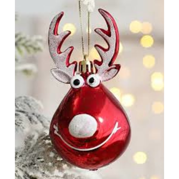 Julgranskulor, älgdesign, hängande bollar, fest