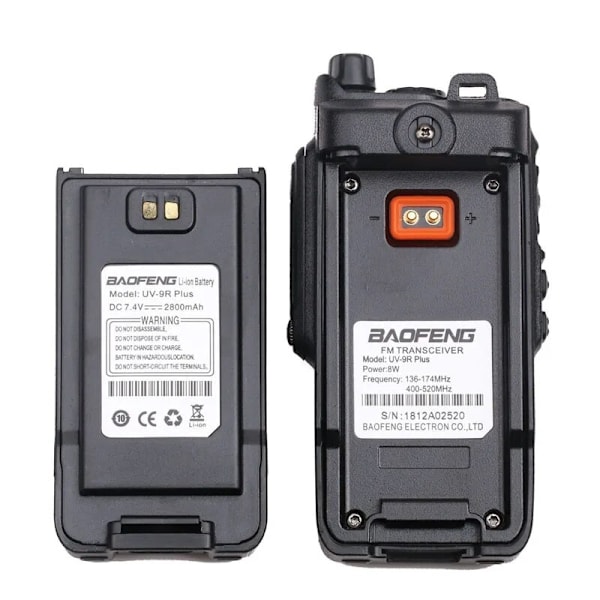 Walkie Talkie Komradi Baofeng UV-9R VHF UHF Dubbelbands 500